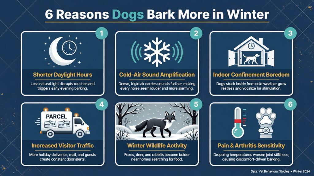 Key Reasons Dogs Bark More in Winter