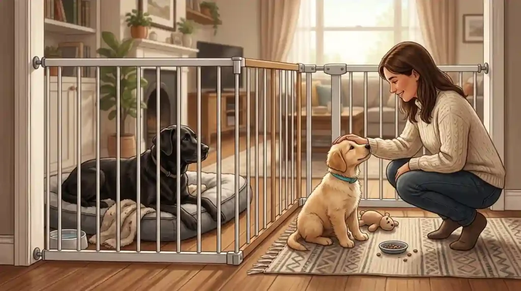 How Older Dogs React