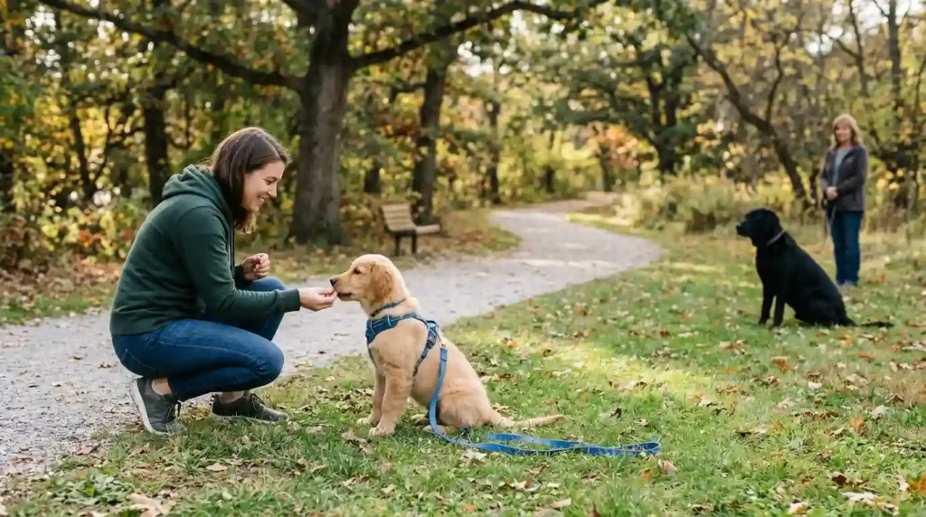 How to Stop Puppy Barking at Older Dogs Safely