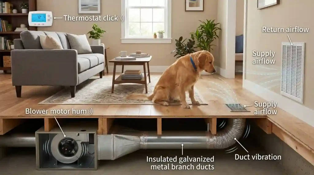 A realistic educational cutaway scene