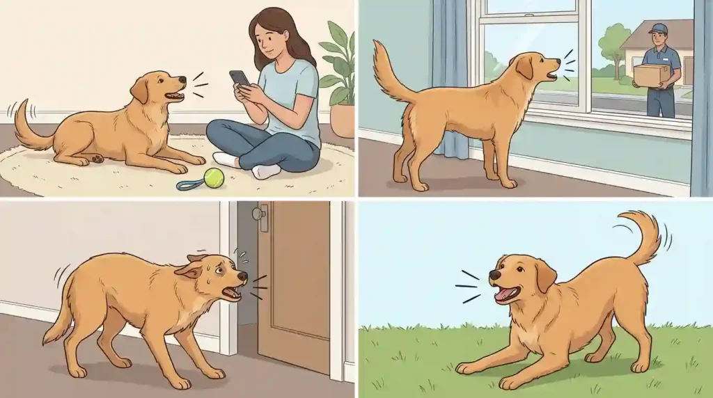 Identifying the type of barking
