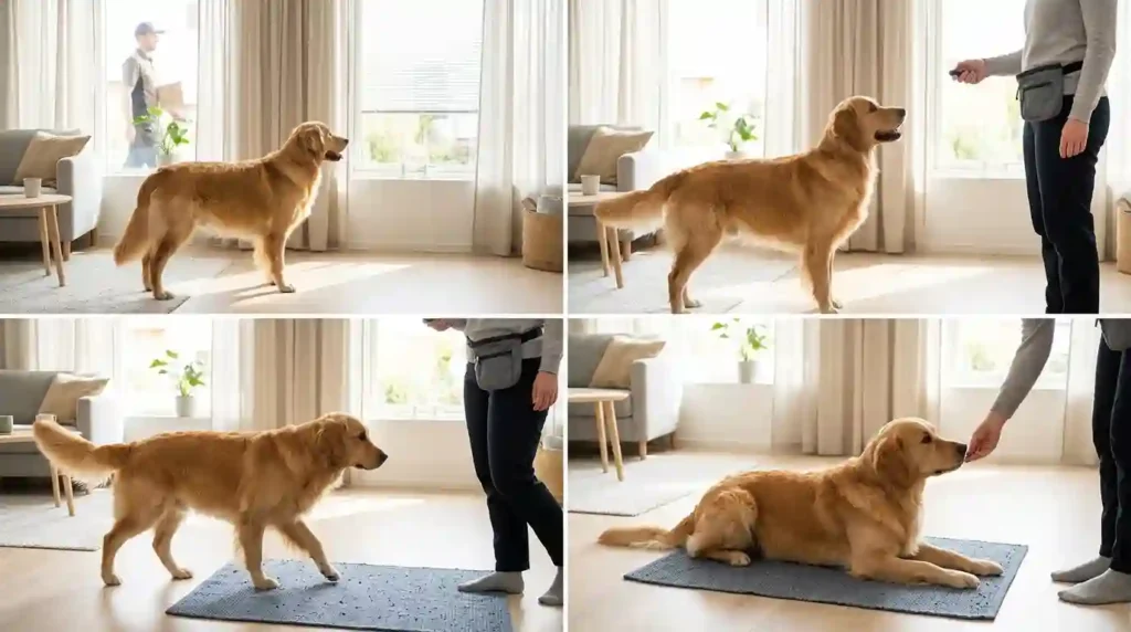Storyboard dog training scene
