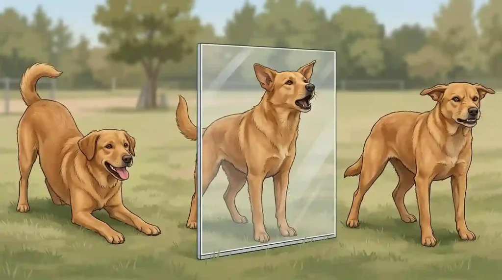 Dog body language illustration