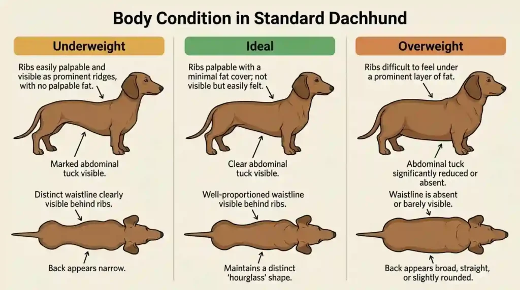 how much food should a miniature dachshund eat
