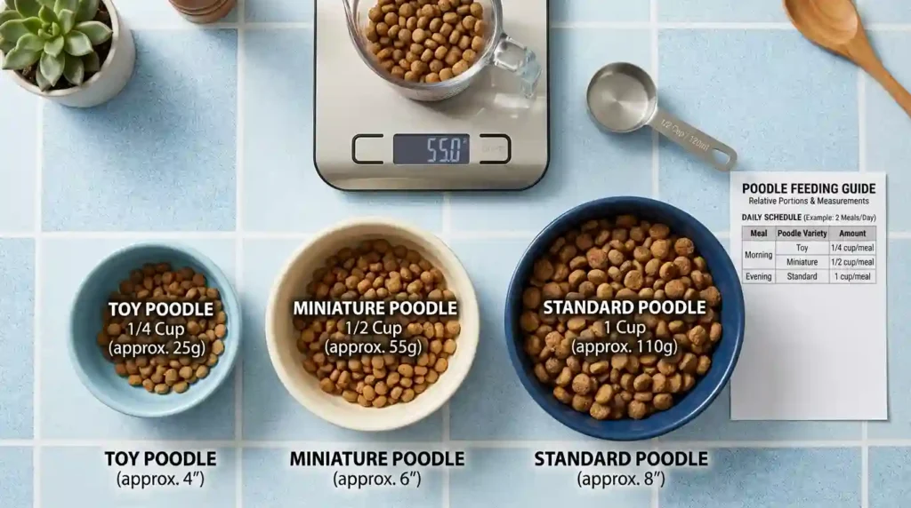 how much should a toy poodle eat daily
