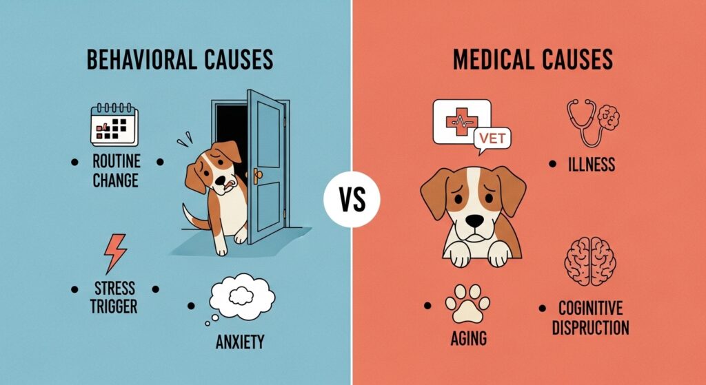 Dog Suddenly Clingy causes