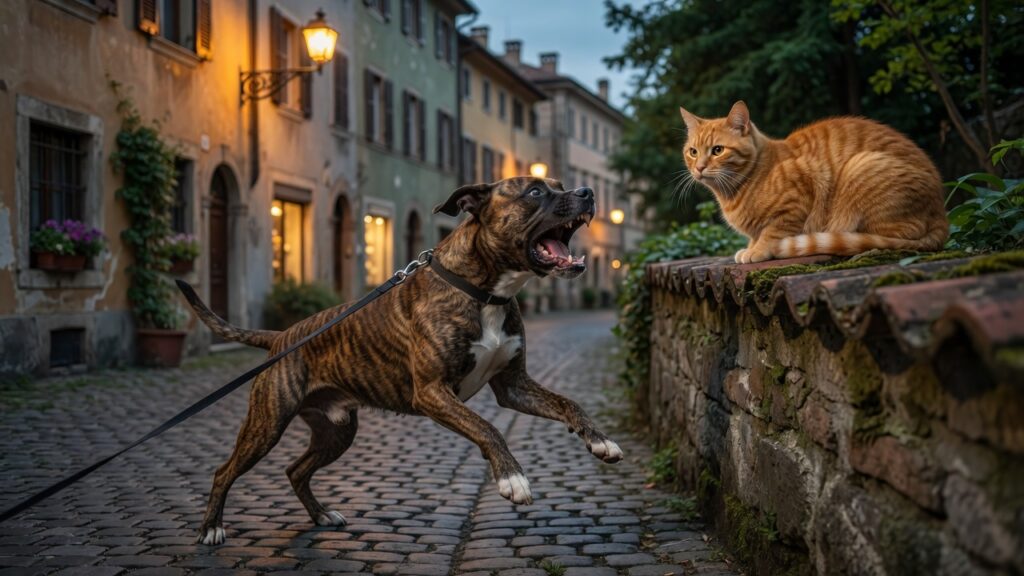 Dog Barking at Cats on the Street Breed Behavior, Causes & Solutions