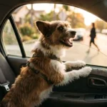 Dog Barking at People Outside the Car Window