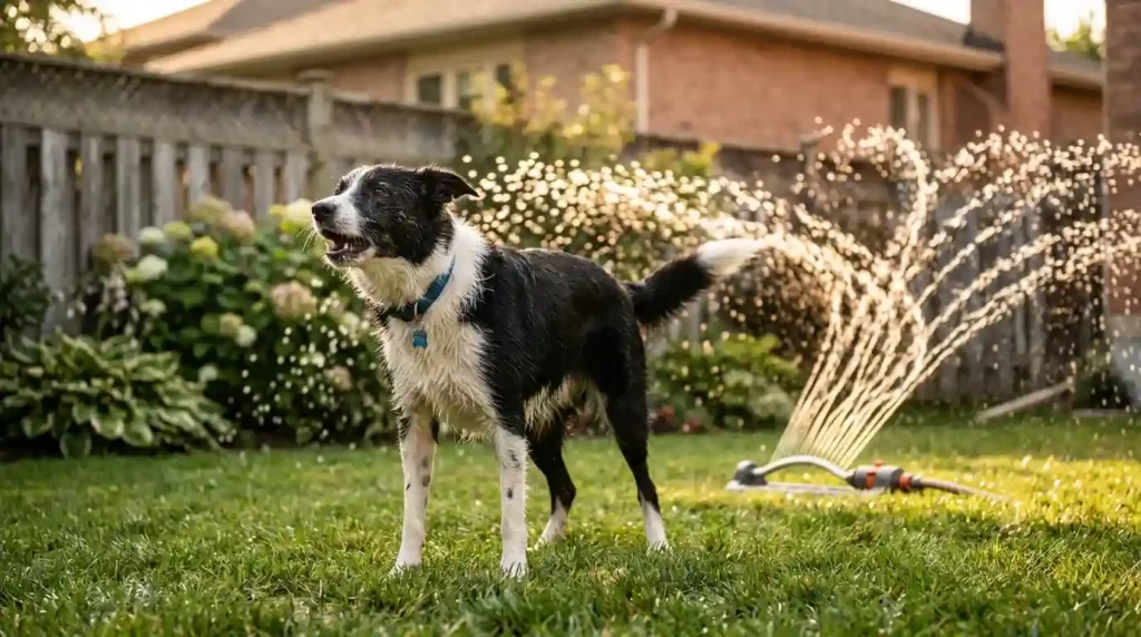 Dog Barking at Sprinklers or Running Water