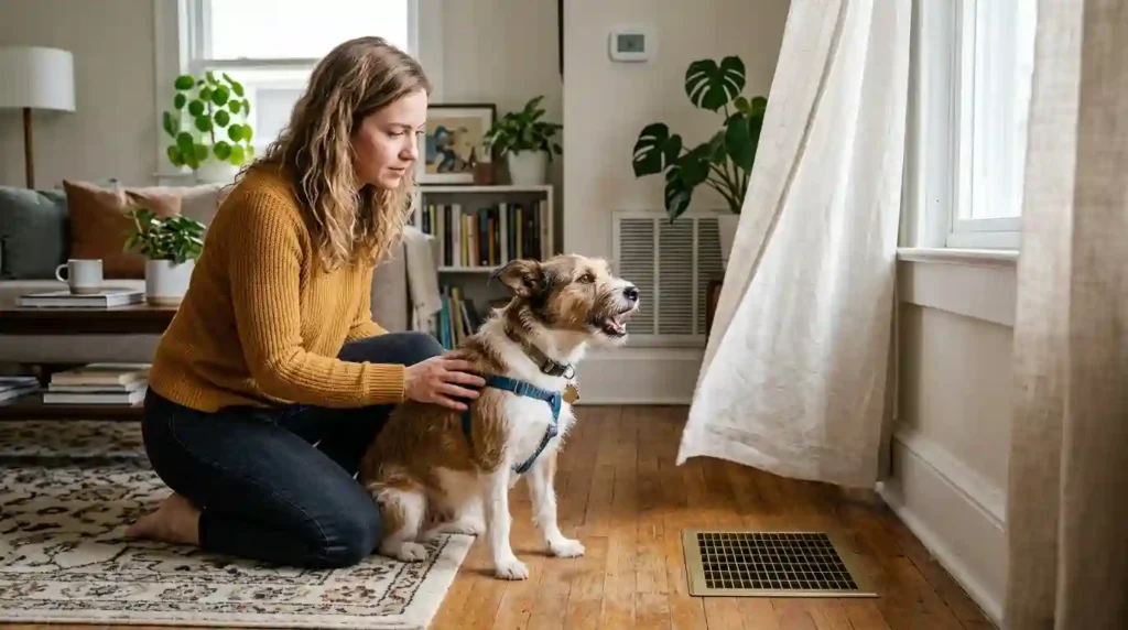 Dog Barking When the Heating or AC Turns On