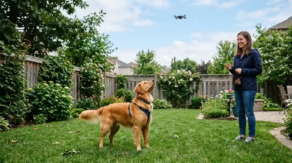 Dog Barking at Drones or Flying Objects Overhead