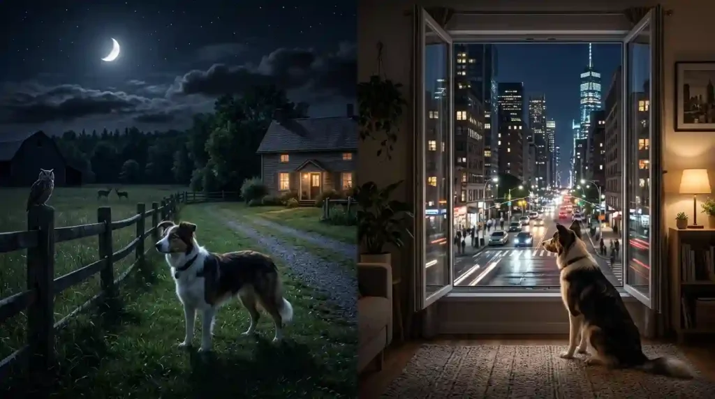 Dog Barking at Night in Rural vs. Urban Areas