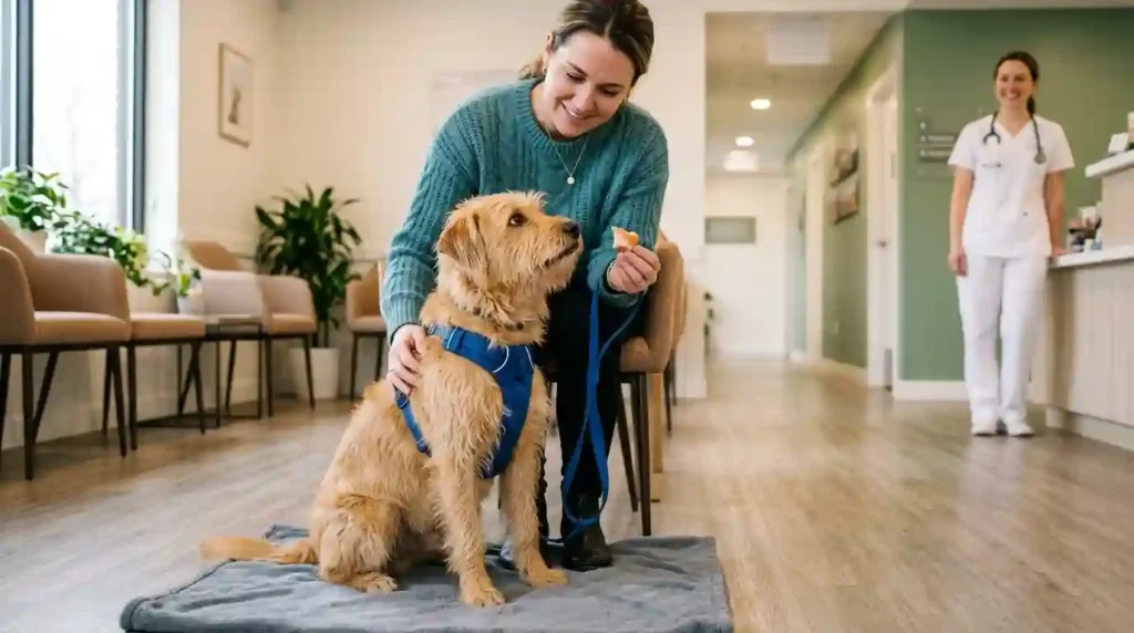How to Calm a Dog That Barks at the Vet